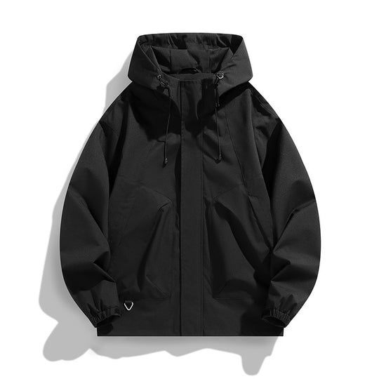 Unisex Leichte wasserdichte Utility-Kapuzenjacke mit verstellbaren Bündchen und großen Eingrifftaschen Nord Taschen