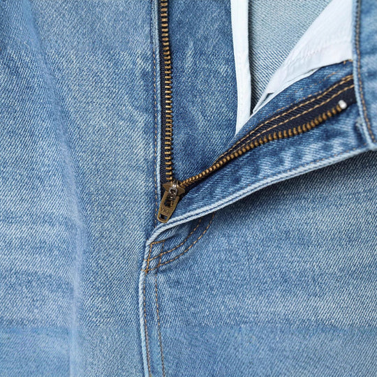 Damen Weite Cropped Denim‑Culotte mit hoher Taille und Mittelnaht Nord Taschen