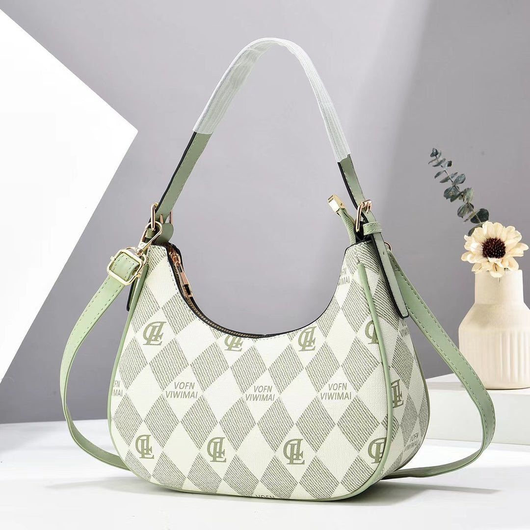 Damen modische Schultertasche mit Karomuster Nord Taschen
