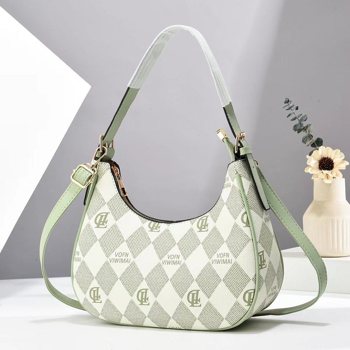 Damen modische Schultertasche mit Karomuster Nord Taschen