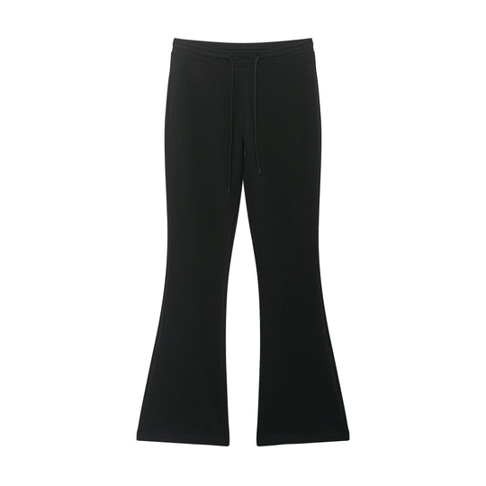 Damen Highwaist Schlaghose aus weichem Sweat mit Tunnelzug Nord Taschen