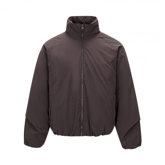 Unisex Kurz geschnittene leichte Windjacke im Boxy-Cut mit hohem Stehkragen und elastischem Saum Nord Taschen