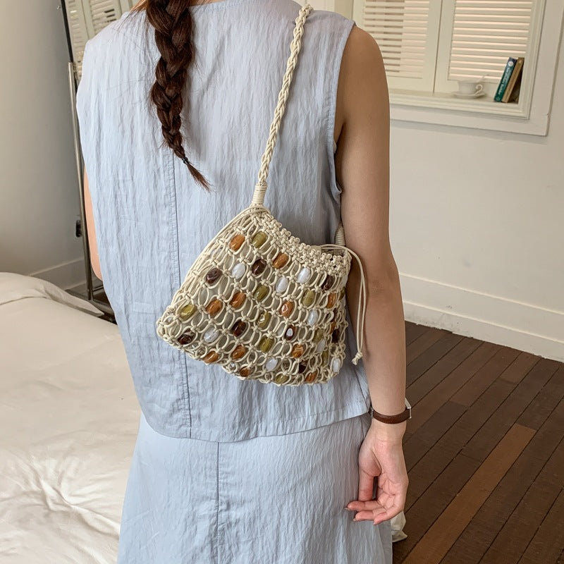 Damenhandtasche aus handgewebtem Naturmaterial mit einzigartigem Design Nord Taschen