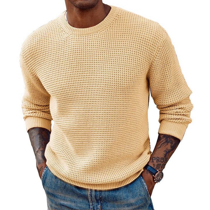 Herren Großer Strickpullover mit strukturiertem Gew Nord Taschene
