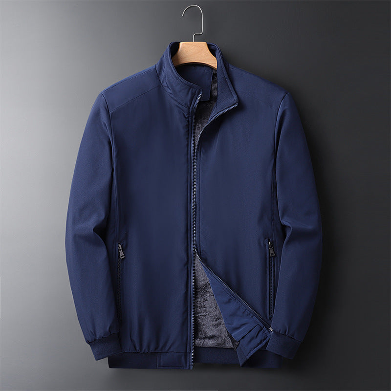Herren urbaner Thermo-Zipblouson mit Teddyfleece-Innenfutter, Stehkragen und Reißverschlusstaschen Nord Taschen