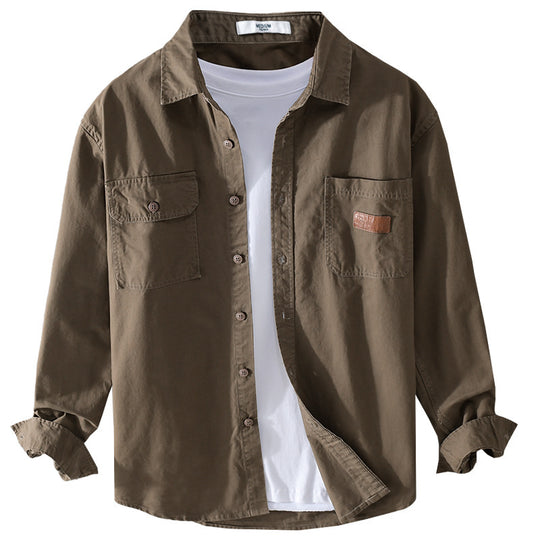 Herren Overshirt-Hemdjacke im Utility-Stil mit Brusttaschen Nord Taschen