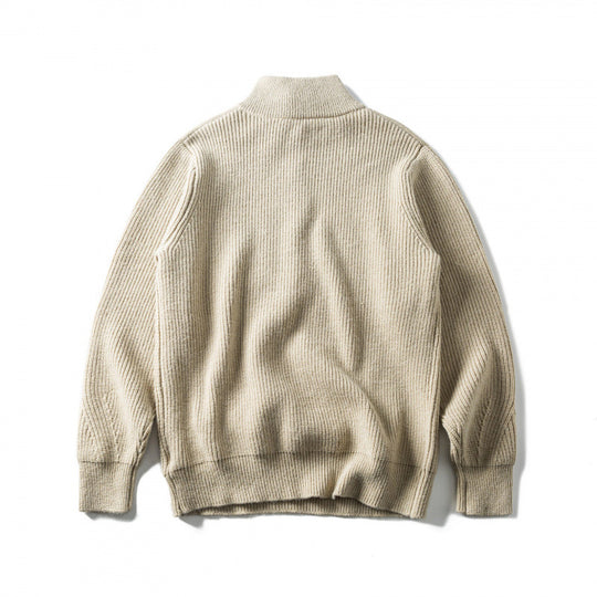 Unisex Grobgestrickter Halbzip‑Pullover mit Troyerkragen und Brusttasche Nord Taschen