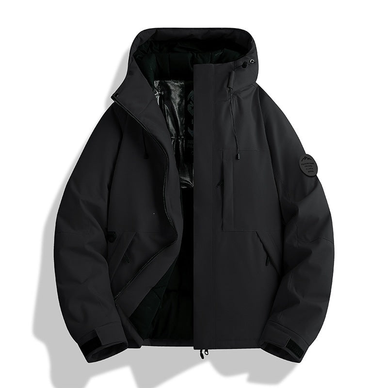 Damen Wattierte Winterjacke mit Kapuze, wasserabweisend und winddicht Nord Taschen