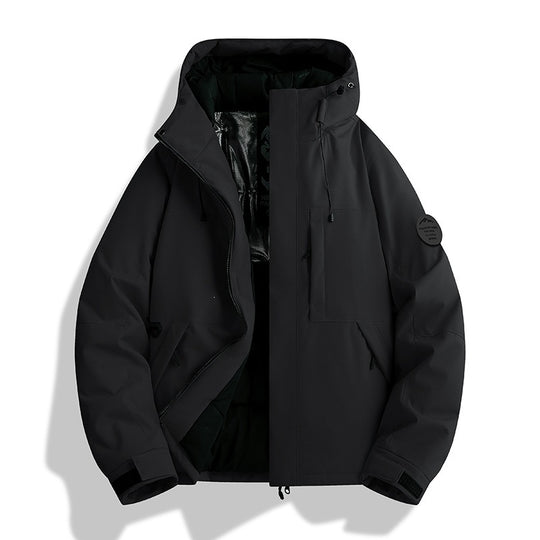 Damen Wattierte Winterjacke mit Kapuze, wasserabweisend und winddicht Nord Taschen
