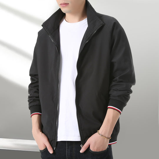 Herren leichte Trainingsjacke mit Stehkragen Nord Taschen