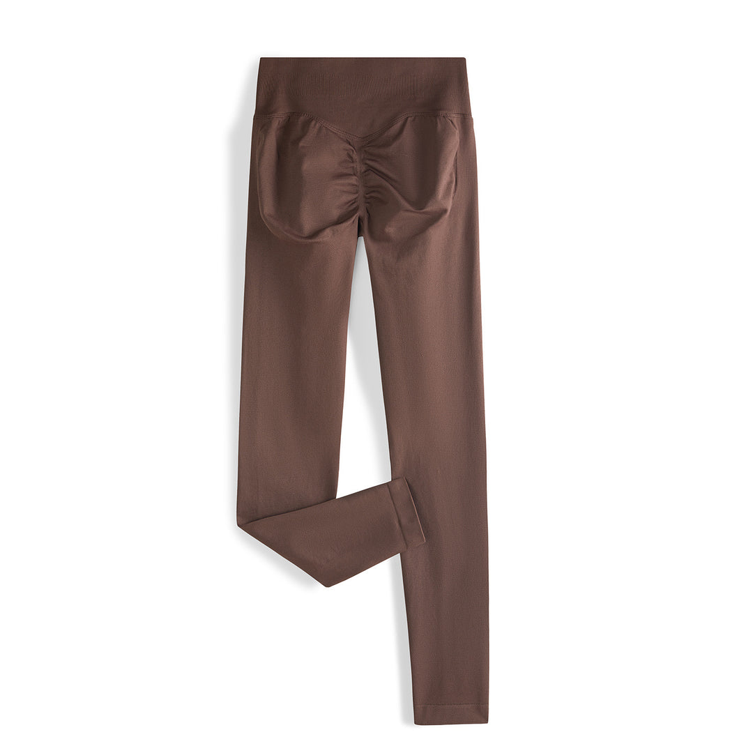 Damen Nahtlose High-Waist Leggings mit breitem Komfortbund Nord Taschen