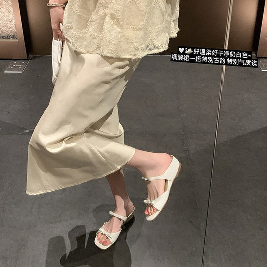 Damen elegante Sling-Pantoletten mit verstellbarem Riemen und komfortablem Fußbett