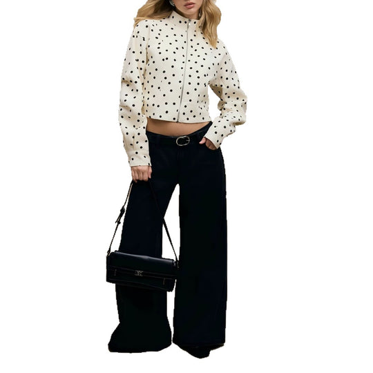 Damen Trendige Jacke mit gelegtem Kragen Nord Taschen