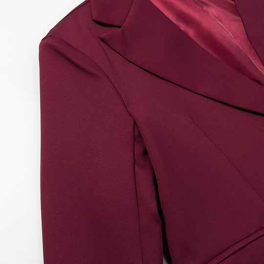 Damen Taillierter Ein-Knopf-Blazer mit softem Revers, gefütterter Innenseite und Pattentaschen Nord Taschen