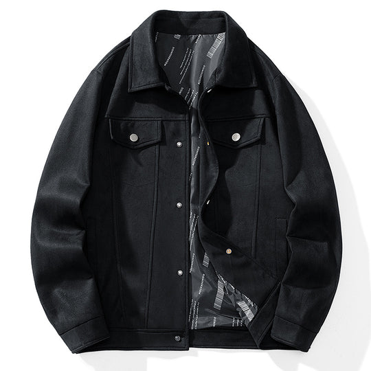 Herren Overshirt‑Jacke aus weichem Wollmix mit gesteppter Innenfütterung und Druckknopfverschluss Nord Taschen