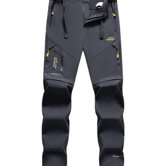Herren Technische Softshell Zipp‑Wanderhose mit abnehmbaren Beinen und verstellbarem Gürtel Nord Taschen