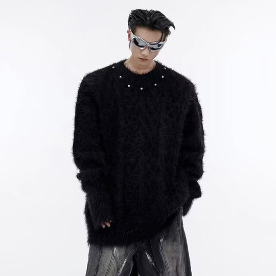 Herren Stylish Grobstrickpullover Nord Taschen