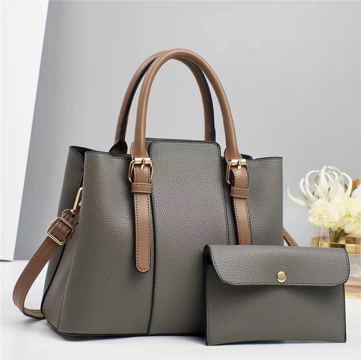 Damen elegante Handtasche mit abnehmbarem Mini-Portemonnaie Nord Taschen