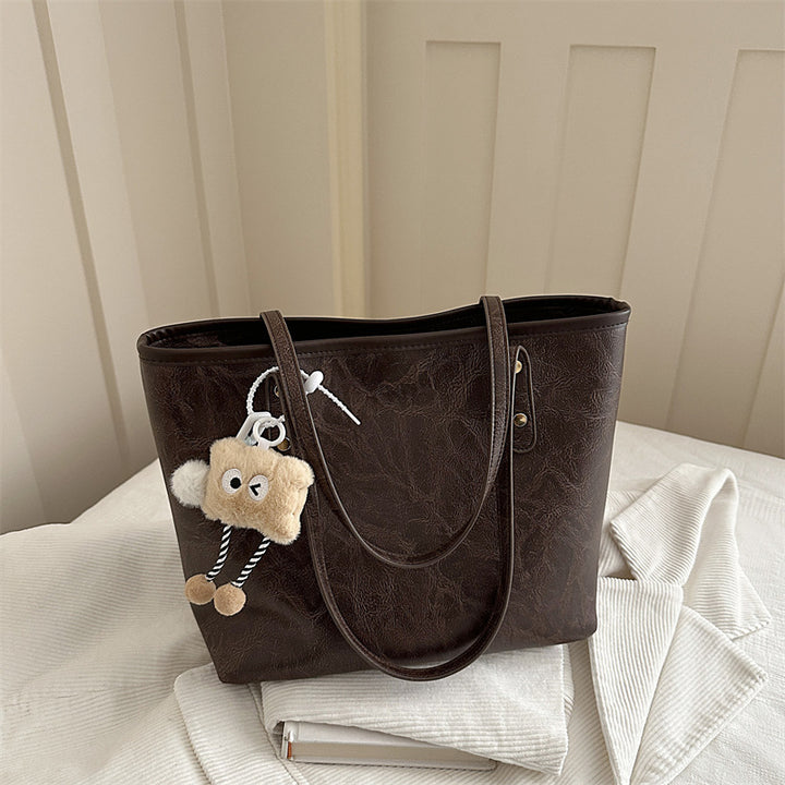 Damen klassische Tote-Bag mit charmantem Plüschtieranhänger Nord Taschen