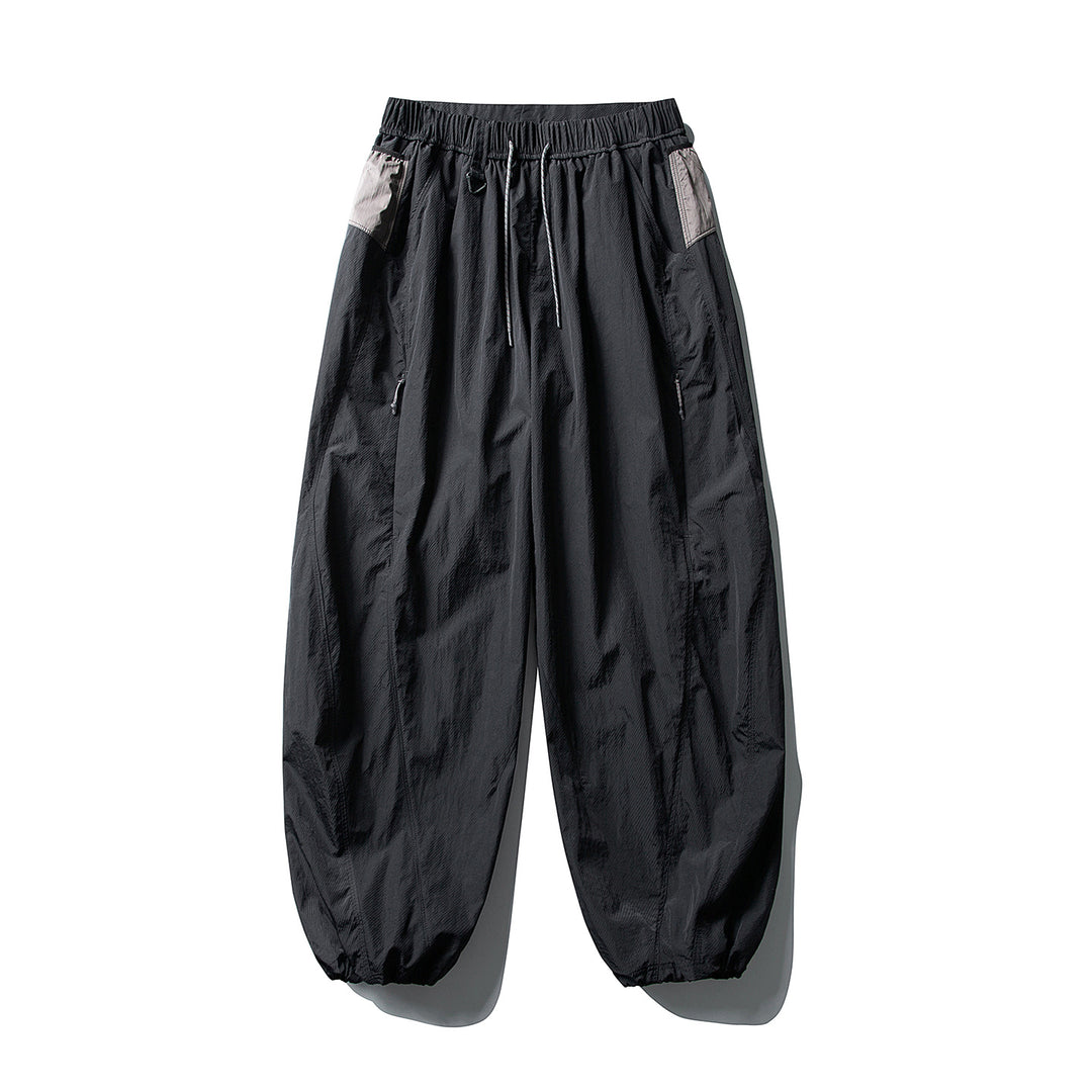 Herren Balloon-Silhouette Ripstop-Freizeit-Hose mit elastischem Tunnelzugbund, Zip-Taschen und D-Ring Nord Taschen
