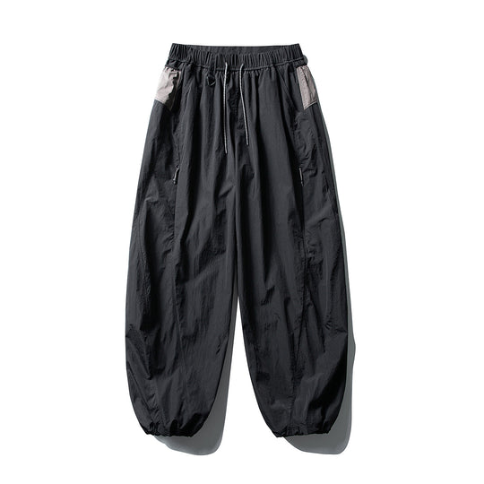Herren Balloon-Silhouette Ripstop-Freizeit-Hose mit elastischem Tunnelzugbund, Zip-Taschen und D-Ring Nord Taschen