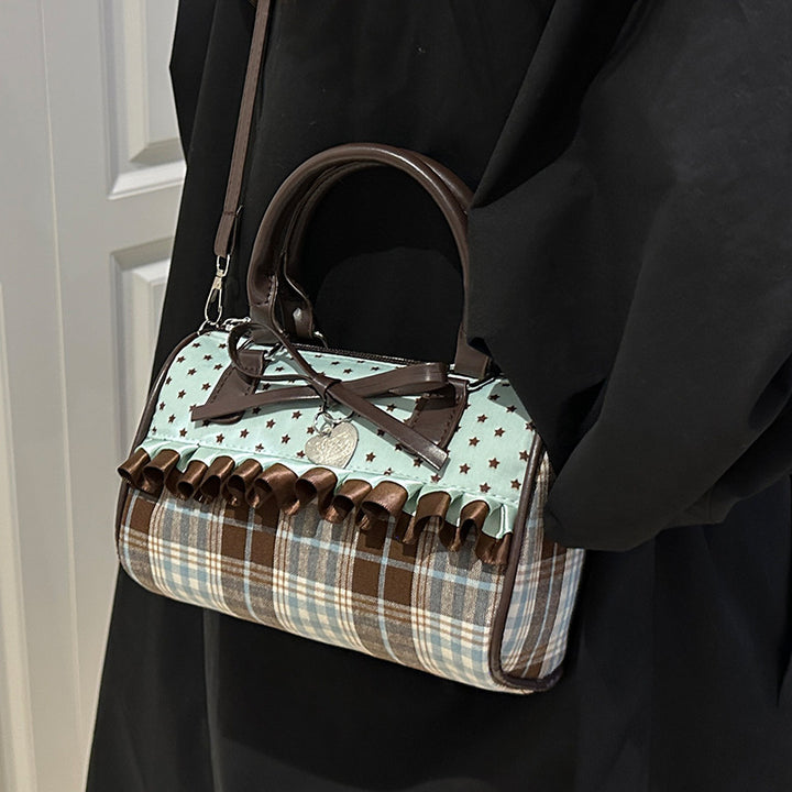 Damen modische Handtasche mit verspieltem Rüschendesign und charmanten Details Nord Taschen