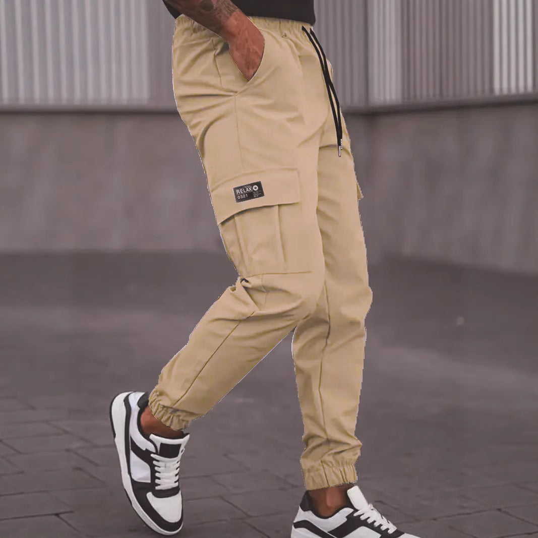 Herren Cargo-Jogginghose mit elastischem Bund, Cargo‑Taschen & Kordelzug Nord Taschen