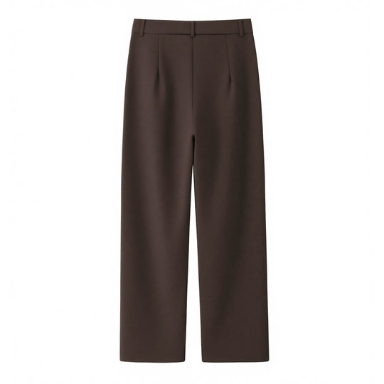Damen Zweiteiliges Blazer-Set mit Wickelgürtel und weiter Bundfaltenhose Nord Taschen