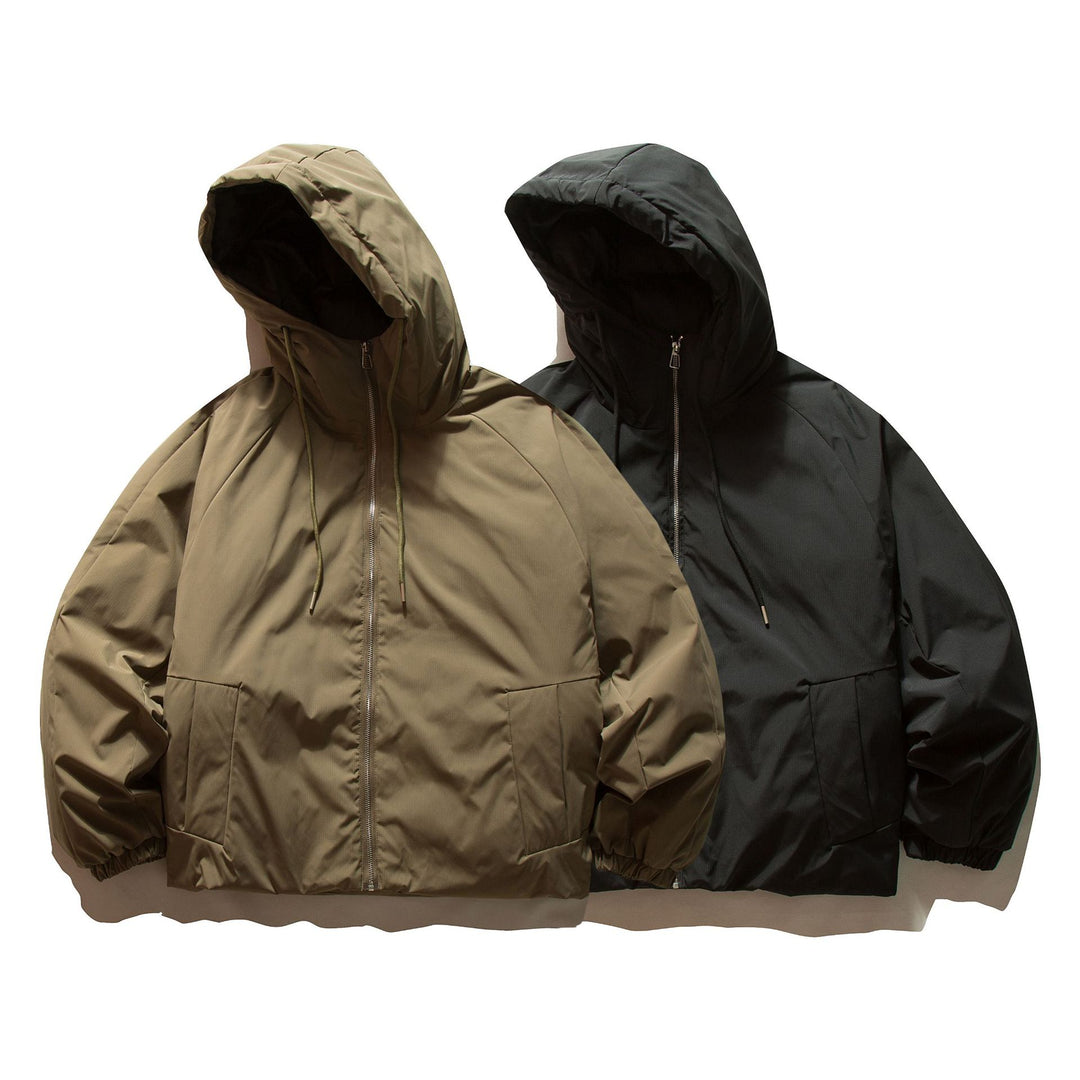 Unisex Boxy wattierte Kapuzenjacke mit Thermoisolierung und elastischen Bündchen Nord Taschen