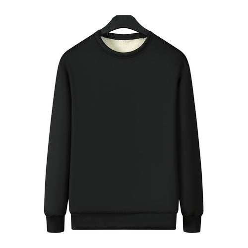 Herren Gefüttertes Rundhals-Sweatshirt mit Teddyfutter & gerippten Bündchen Nord Taschen