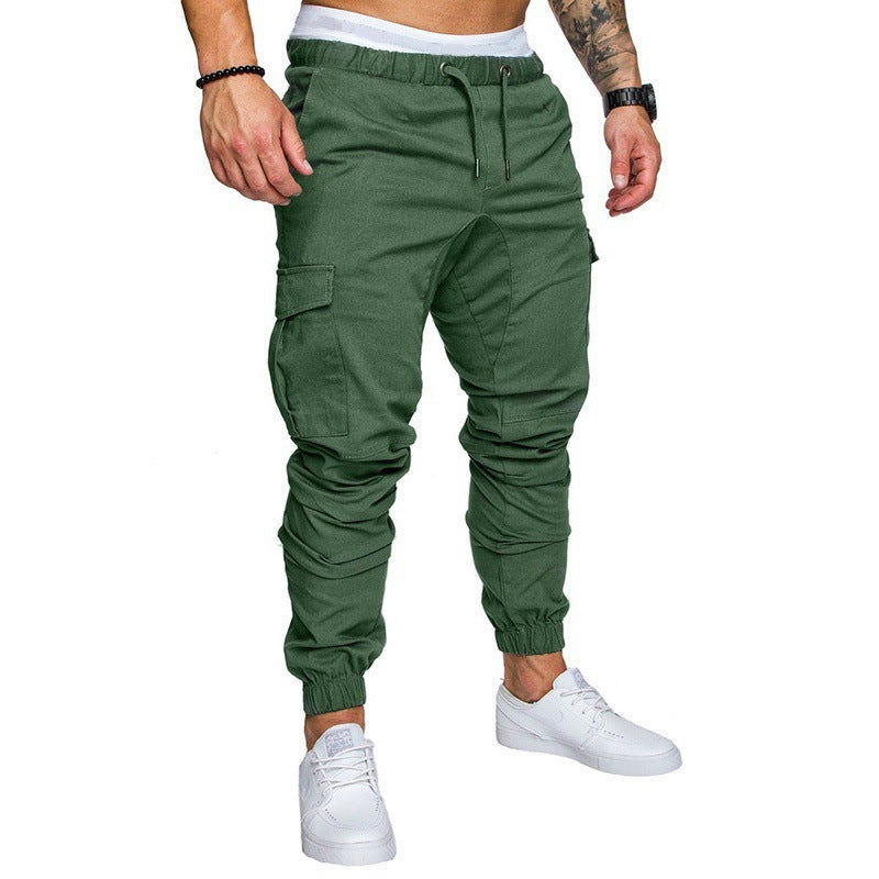 Herren taillierter Cargo-Jogger mit elastischem Bund, Kordelzug und aufgesetzten Taschen Nord Taschen