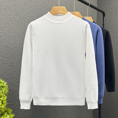 Damen Strukturierter Rollkragenpullover aus feinem Waffelstrick Nord Taschen