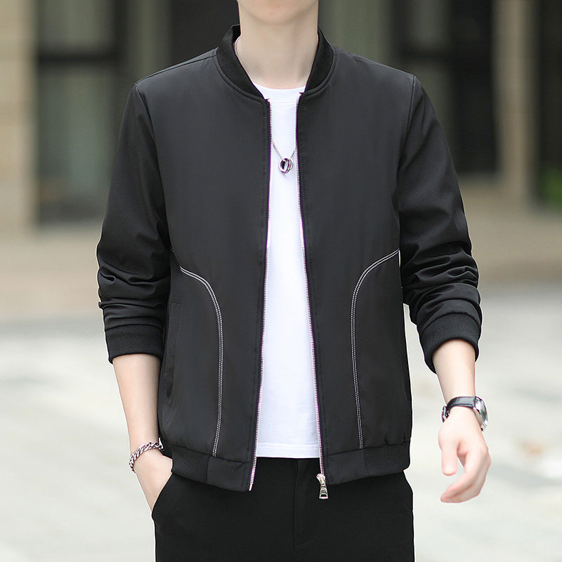 Herren leichter Nylon-Bomber mit minimalistischem Design und gerippten Bündchen Nord Taschen