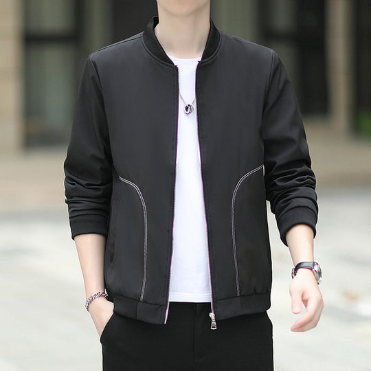Herren leichter Nylon-Bomber mit minimalistischem Design und gerippten Bündchen Nord Taschen