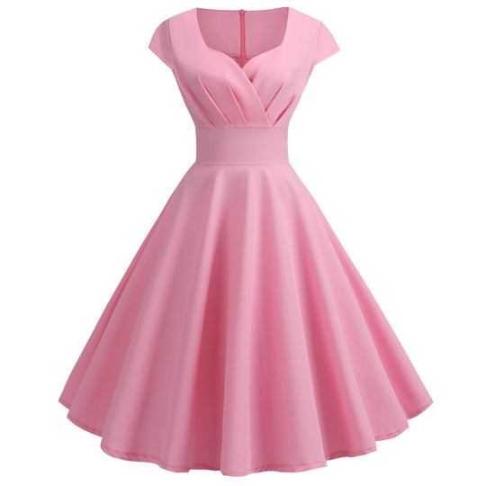 Damen A-Linien Kleid mit elegantem Taillenschnitt und schwingendem Saum
