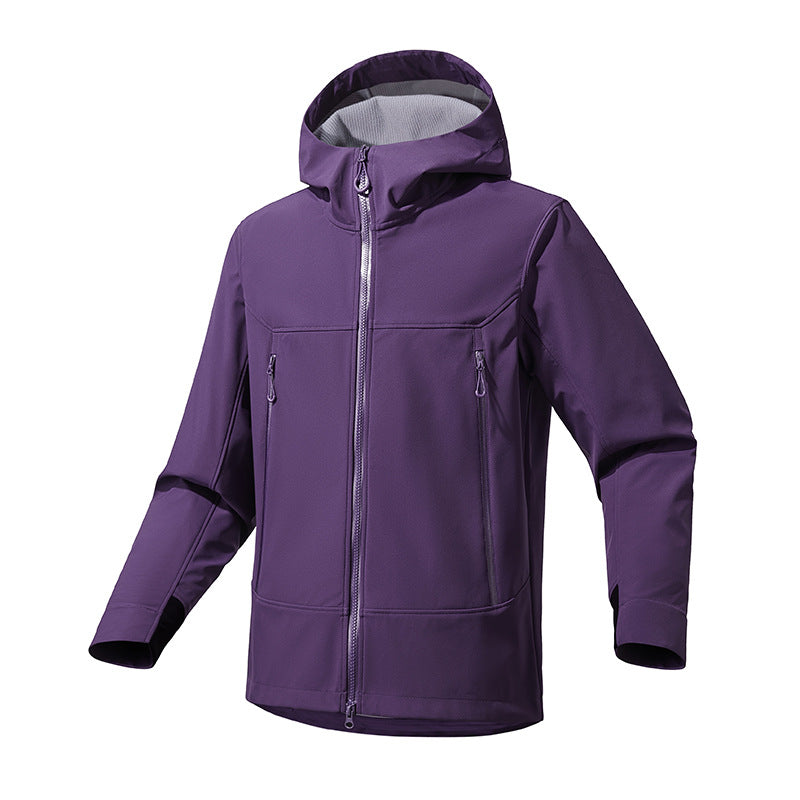 Damen Atmungsaktive Softshell‑Kapuzenjacke mit wasserabweisender Membran und Zwei‑Wege‑Reißverschluss Nord Taschen