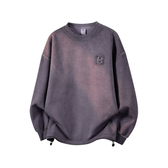 Damen Oversize-Sweatshirt mit gesticktem Schriftzug, abgerundetem Saum & überschnittener Schulter Nord Taschen