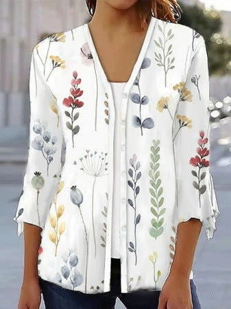 Damen Blusenshirt mit floralem Design und eleganten Rüschendetails Nord Taschen
