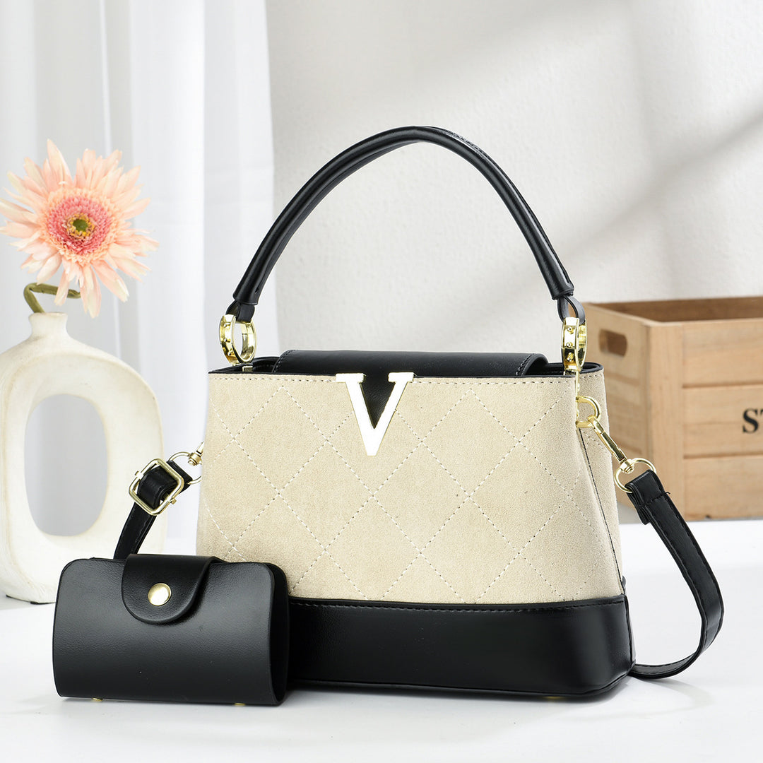 Damen elegante Handtasche mit luxuriösem Steppdesign und abnehmbarer Clutch Nord Taschen