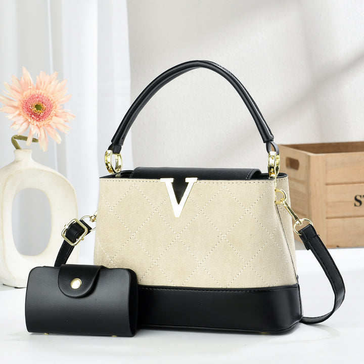 Damen elegante Handtasche mit luxuriösem Steppdesign und abnehmbarer Clutch Nord Taschen