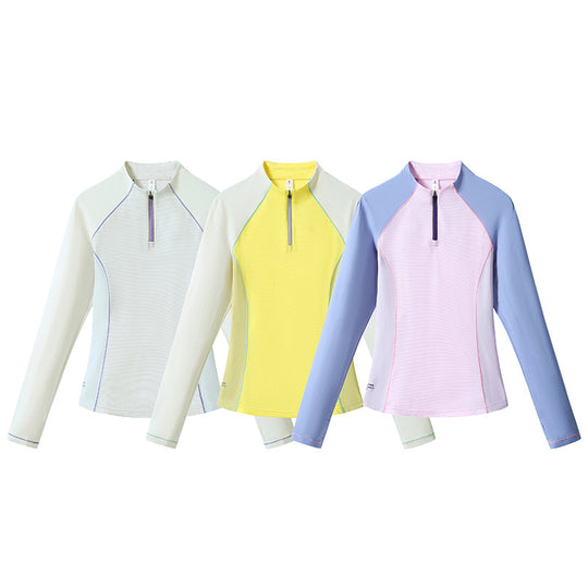 Damen Langärmeliges Funktions-Halbzipshirt mit Raglanärmeln und UV-Schutz Nord Taschen