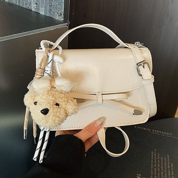 Damen elegante Mini-Handtasche mit niedlichem Anhänger Nord Taschen