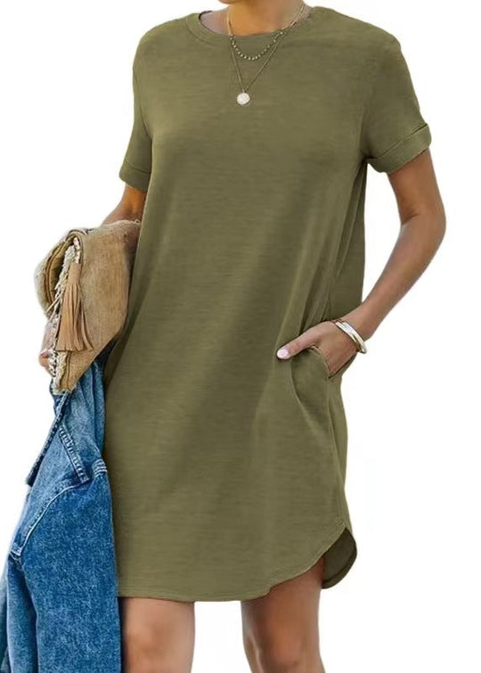 Damen Casual Kleid mit praktischen Taschen