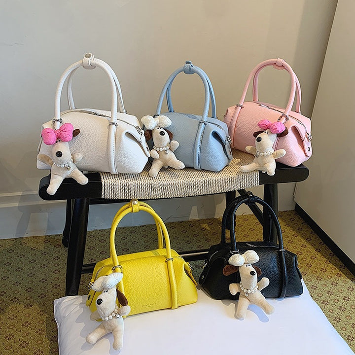 Damen Designer-Handtasche mit spielerischem Tieranhänger Nord Taschen