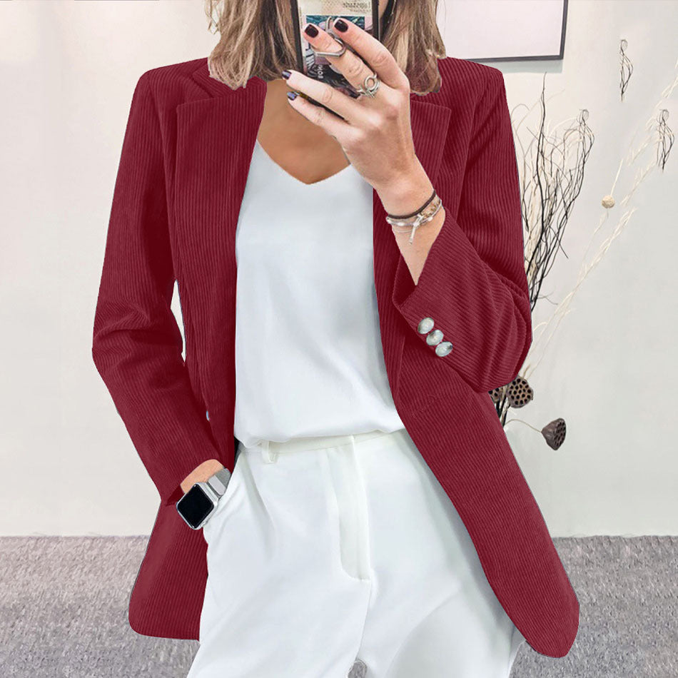Cord Blazer Damen Elegant