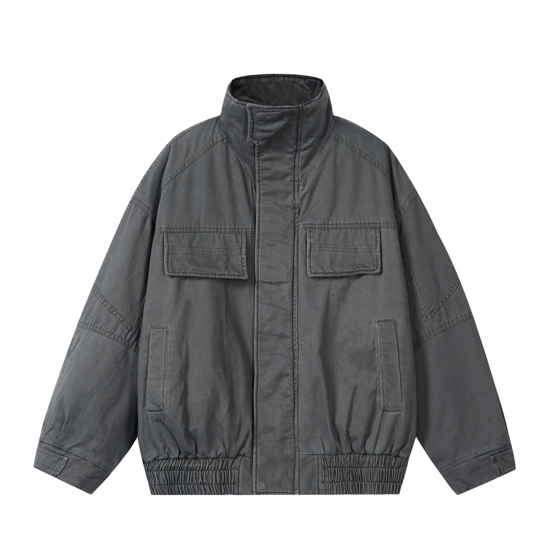 Unisex Boxy-Fieldjacke mit hohem Stehkragen, Pattentaschen und elastischem Saum Nord Taschen