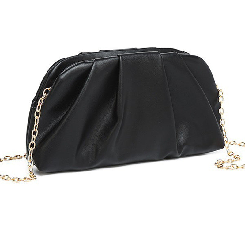 Damen elegante Clutch mit raffiniertem Faltendesign Nord Taschen