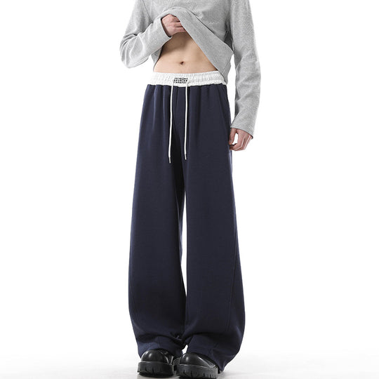 Damen Weite Loungehose mit elastischem Bund, Tunnelzug und fließender Oversize-Silhouette Nord Taschen