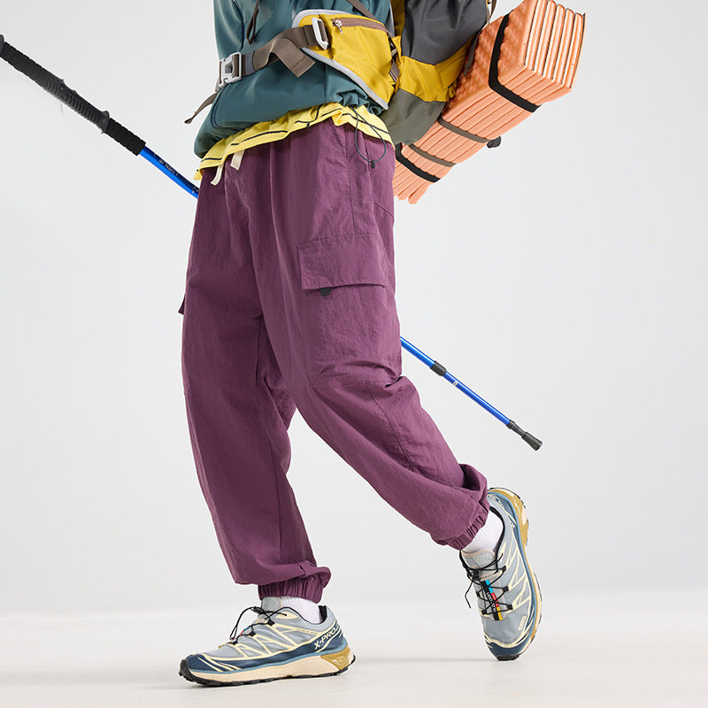 Herren Leichte Utility-Cargo-Hose aus Ripstop mit elastischem Saum und Mehrfachtaschen Nord Taschen