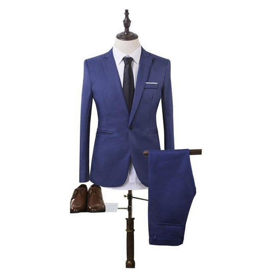Herren schlanker Businessanzug mit tailliertem Sakko und Chino-Hose Nord Taschen